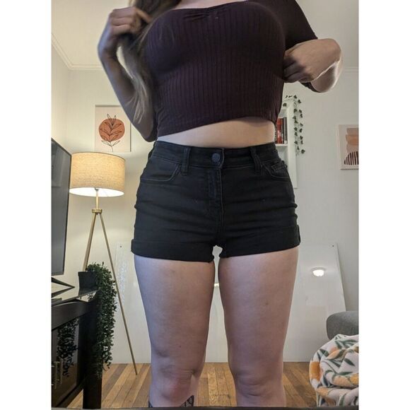 Black Shorts Womens size 11 / 30 So Kohl's - Picture 8 of 10